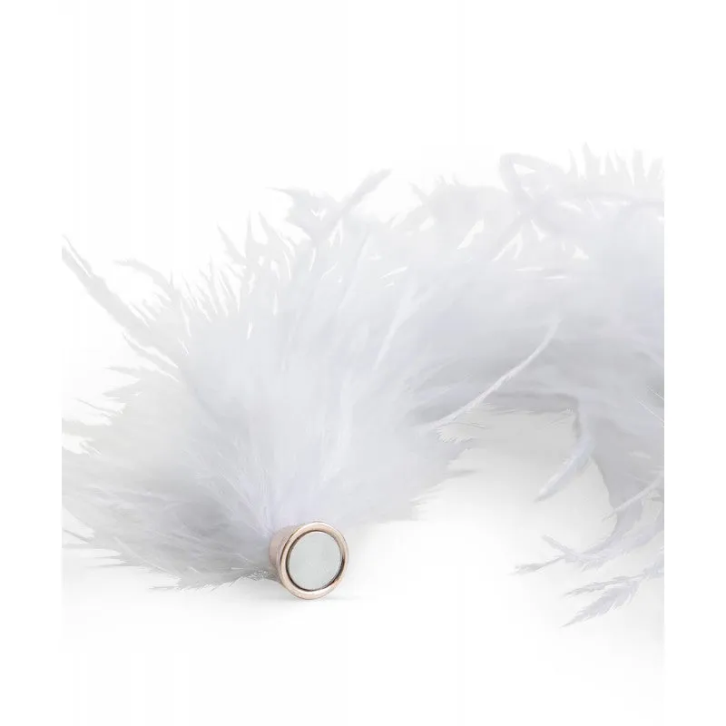 Access Fashion White Feather Cuff With Magnets