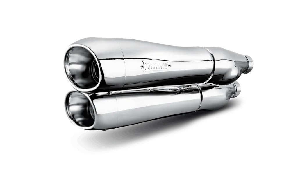 Akrapovič - Harley-Davidson Dyna FXDF Fat Bob 2008 Slip-On Exhaust (Chrome)