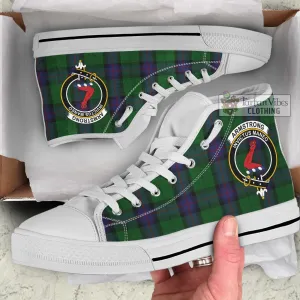 Armstrong Tartan High Top Shoes with Family Crest