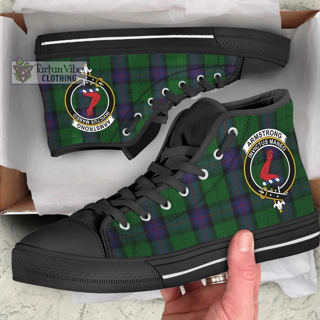 Armstrong Tartan High Top Shoes with Family Crest