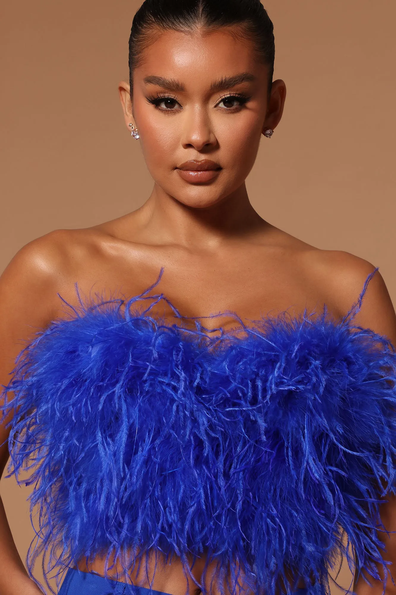 Asalia Feathered Top - Royal