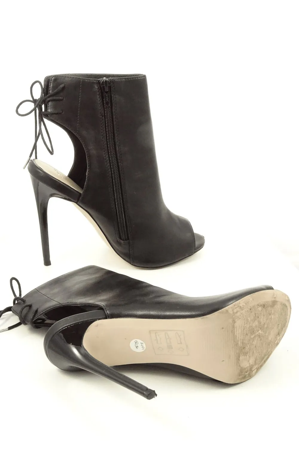 Asos Black Peep Toe Boot 8 (IN BOX)