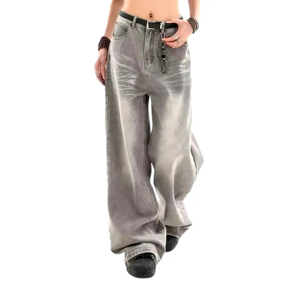 Boho style high-waisted women's jeans