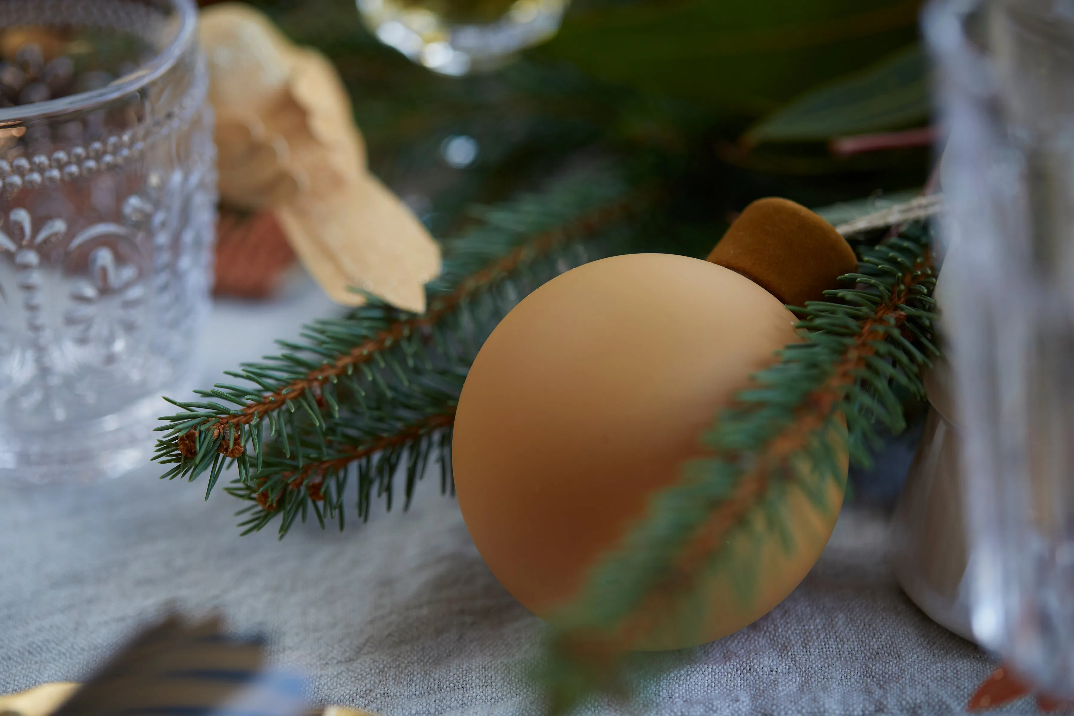 Caramel Velvet Topped Bauble