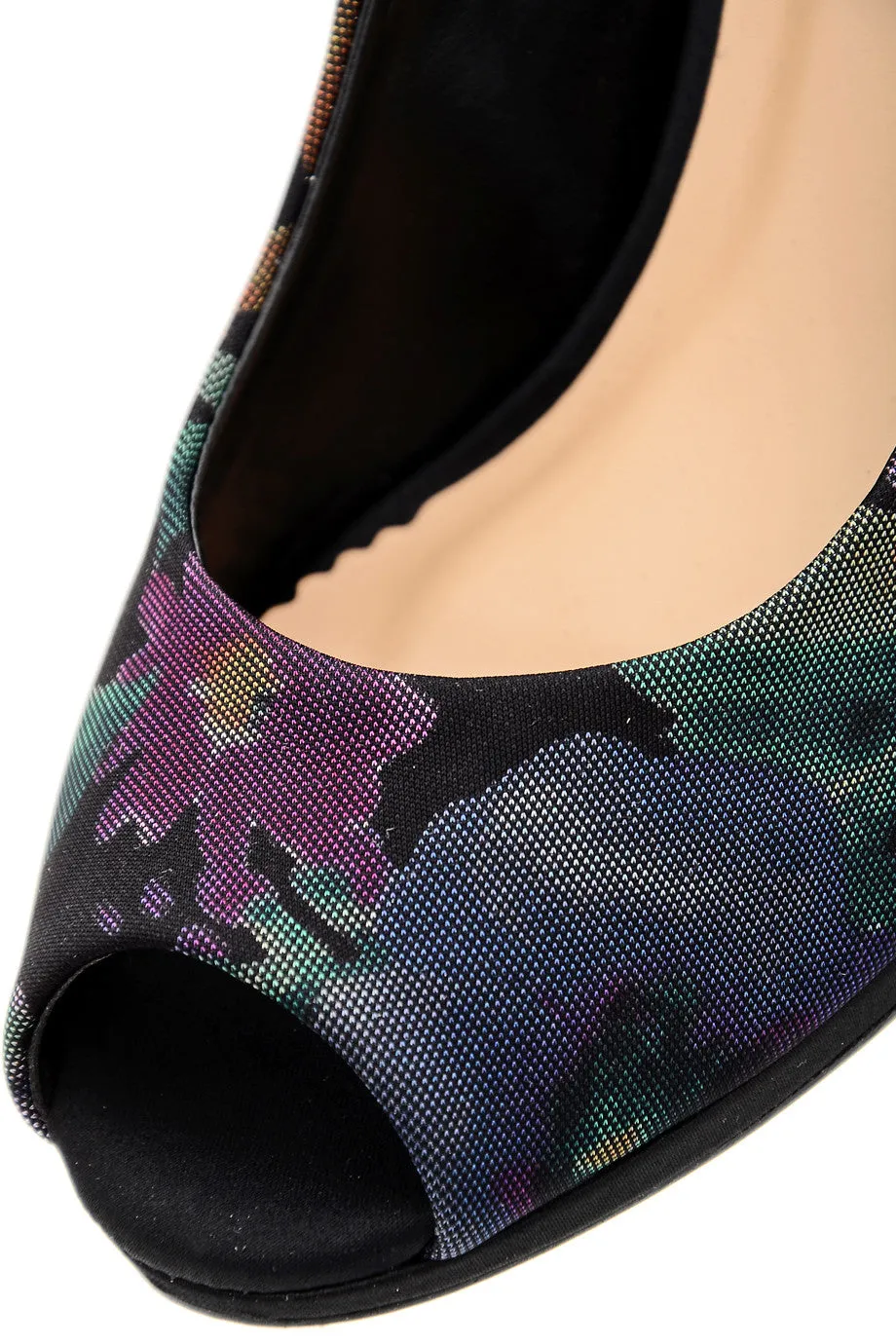 CECCONELLO MEI Floral Mid-Heel Peep Toe