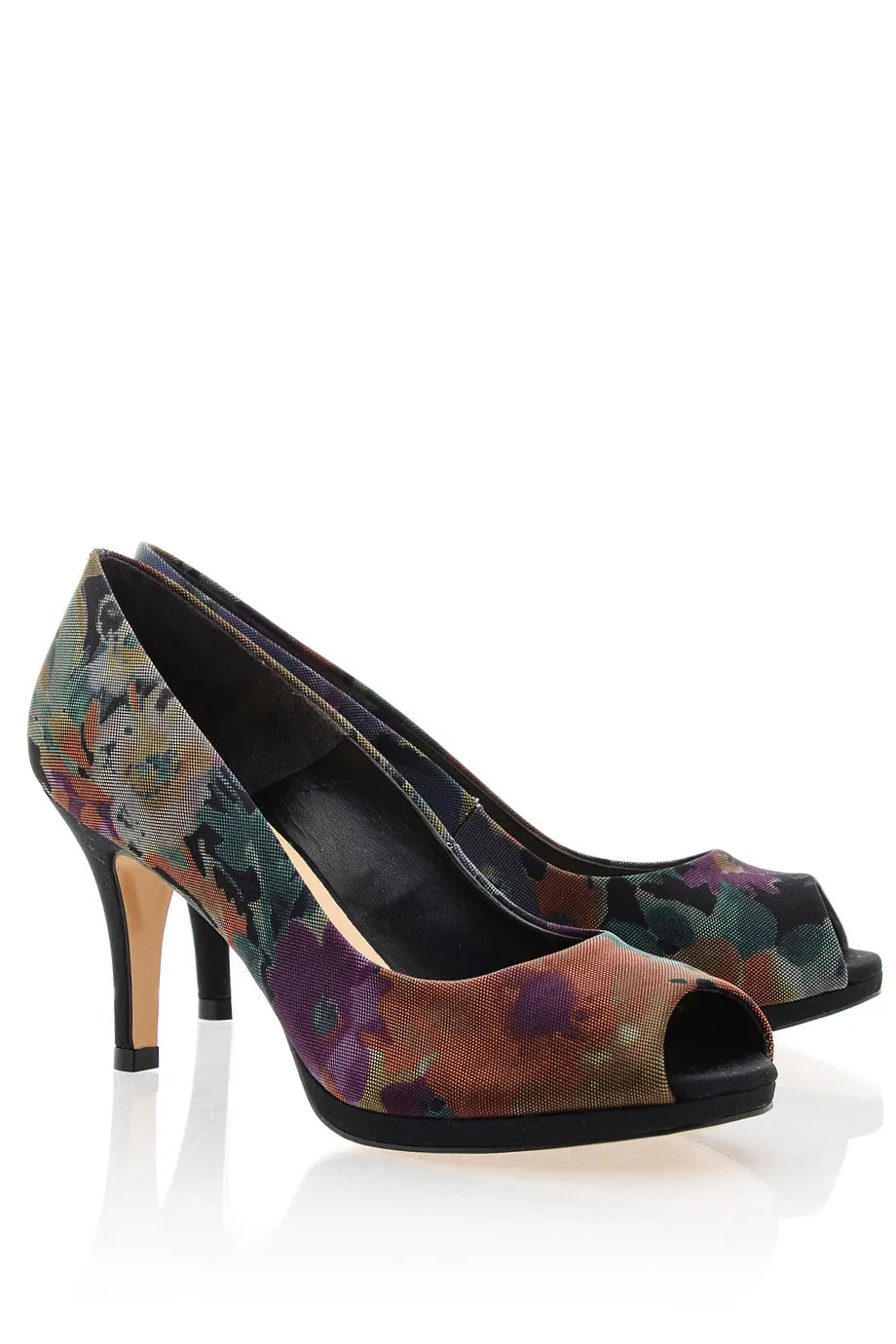 CECCONELLO MEI Floral Mid-Heel Peep Toe