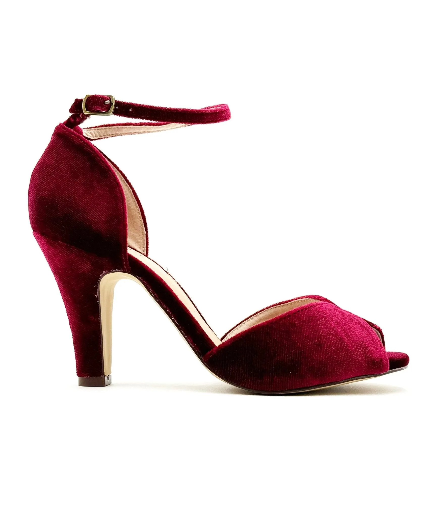 Chelsea Crew Burgundy Velvet Lola Pumps