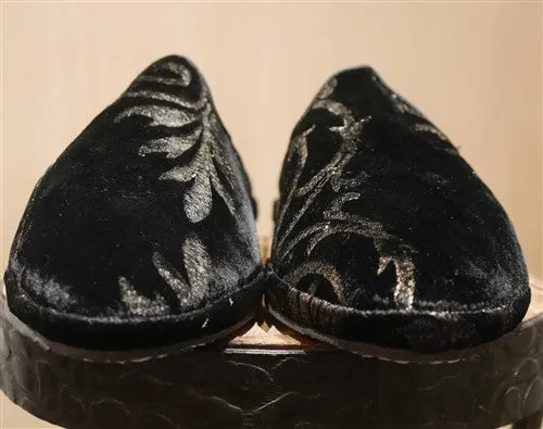 Churchill Private Label Hand Painted Silk Velvet Slippers from Venice