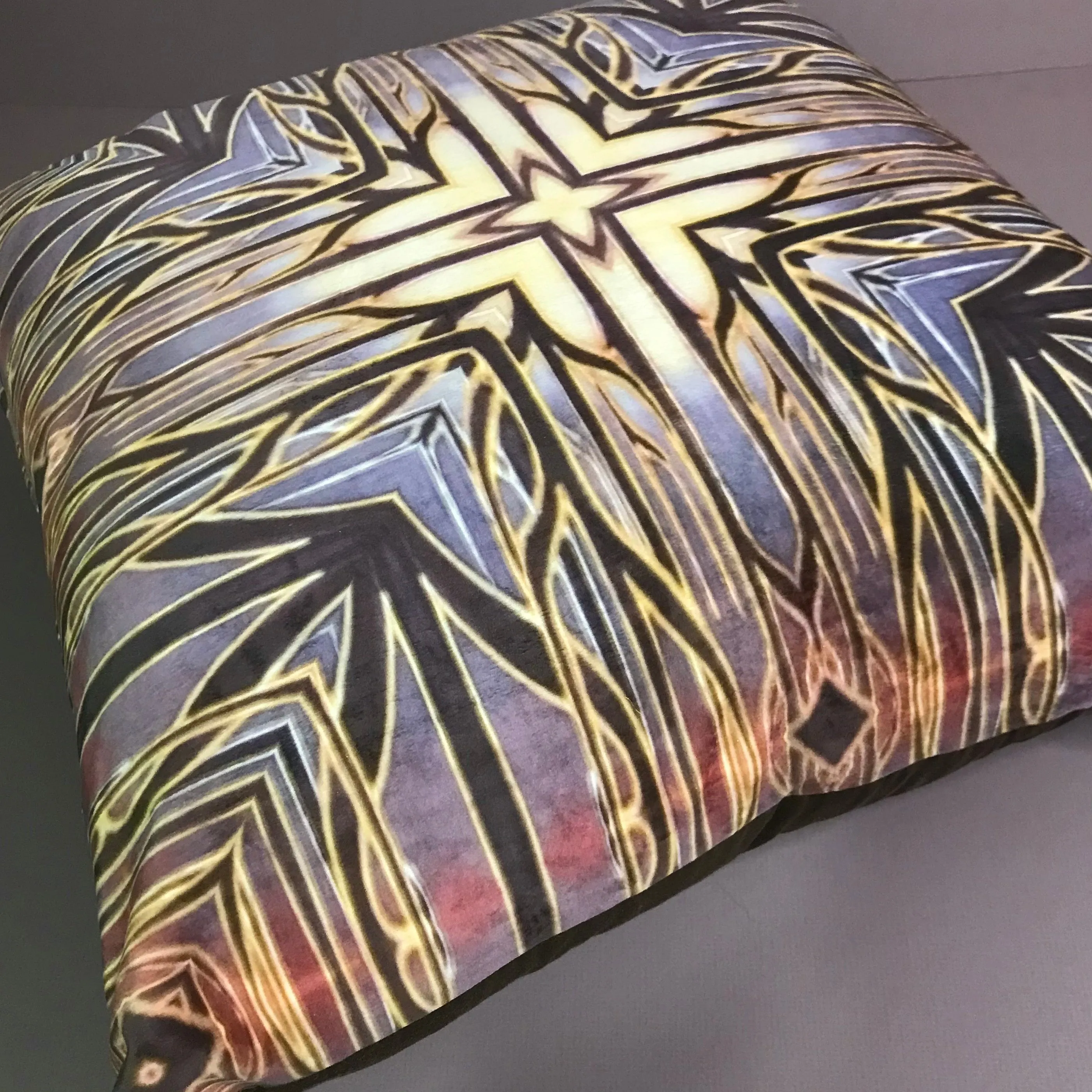 Deco kaleidoscope luxury velvet cushion - Contemporary Throw Pillow - Luxury Velvet Cushion.