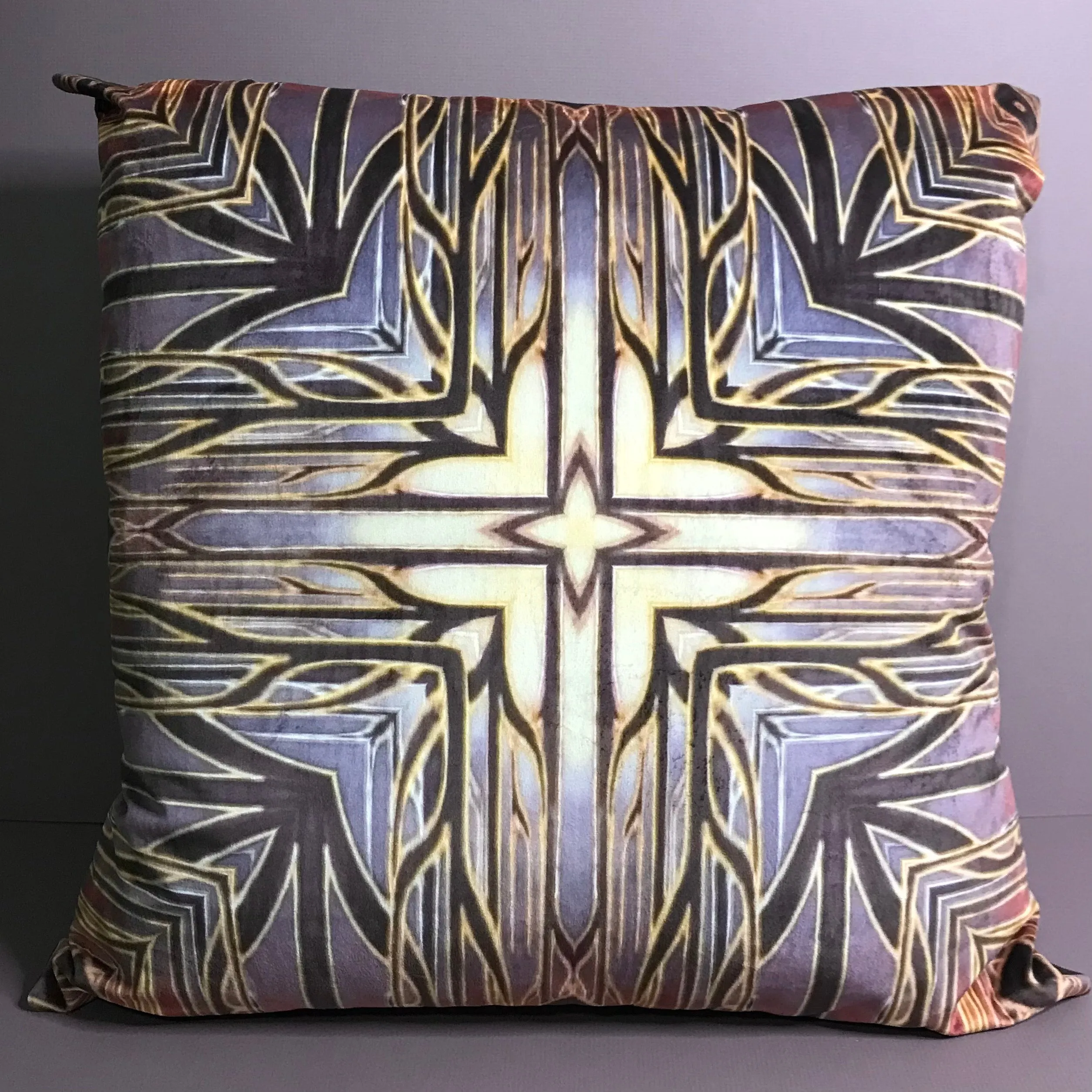 Deco kaleidoscope luxury velvet cushion - Contemporary Throw Pillow - Luxury Velvet Cushion.