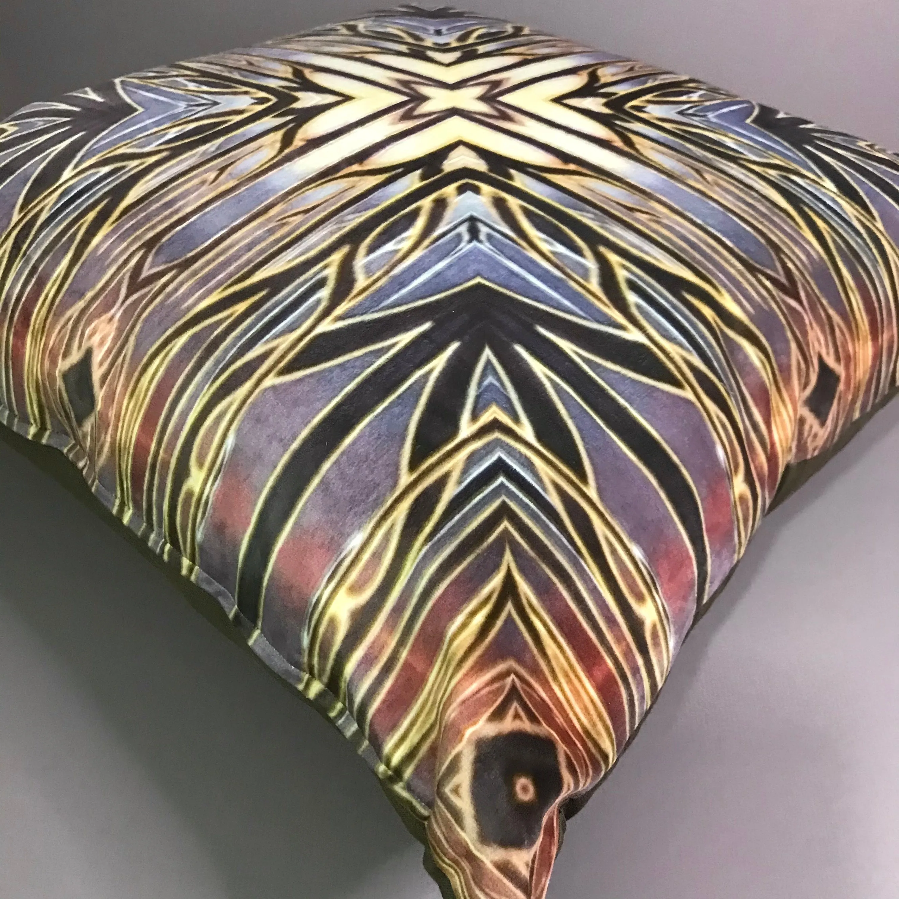 Deco kaleidoscope luxury velvet cushion - Contemporary Throw Pillow - Luxury Velvet Cushion.