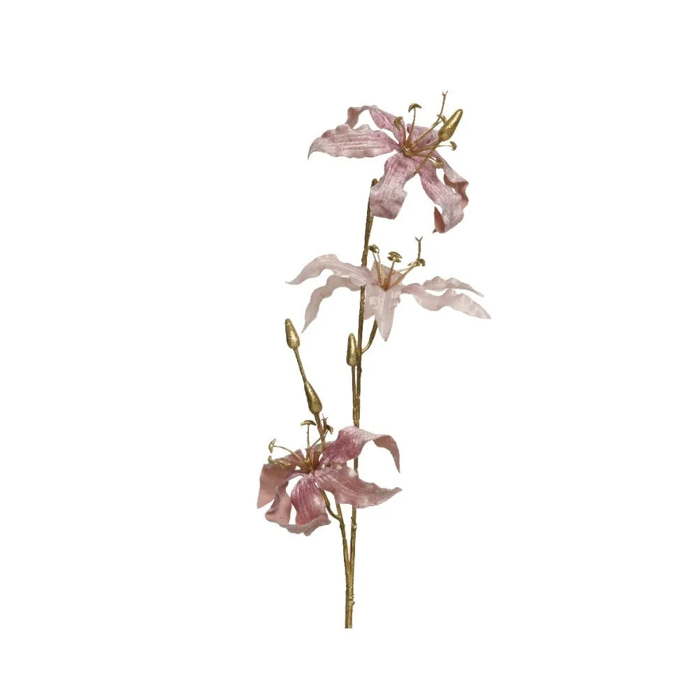 Decoris Polyester Velvet Gloriosa on a Stem 70cm