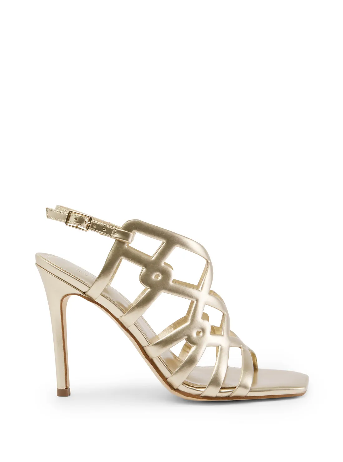 Gold Teama Strappy High Heels