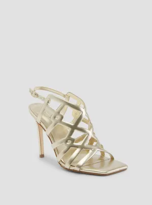 Gold Teama Strappy High Heels