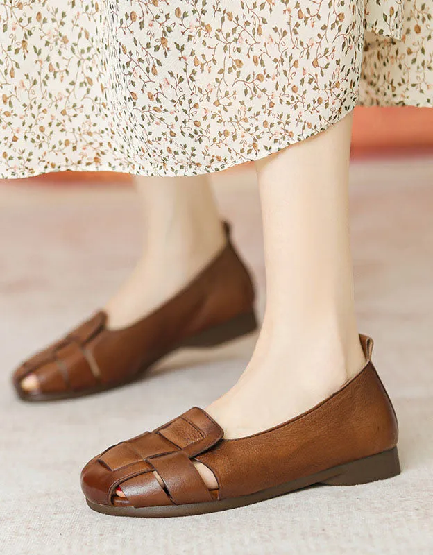 Handmade Close toe Comfortable Summer Flats