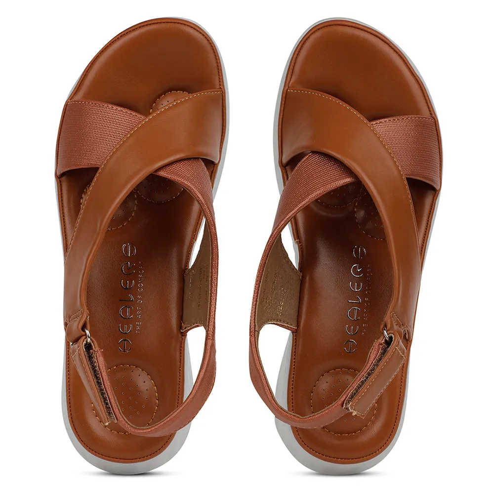 Healers Casual Tan Sandal For Women ZQ-AL-SN03 By Liberty