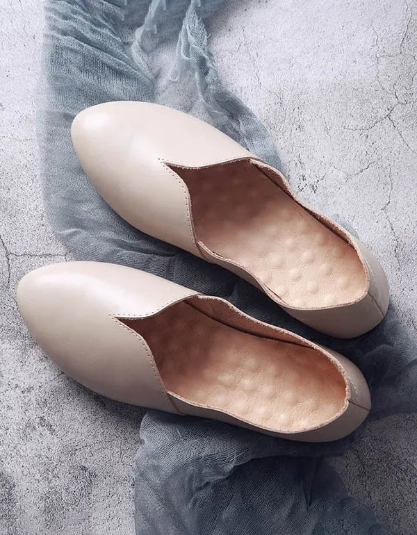 Homemade Soft Sole Comfortable Simple Leather Flats