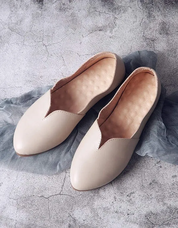 Homemade Soft Sole Comfortable Simple Leather Flats