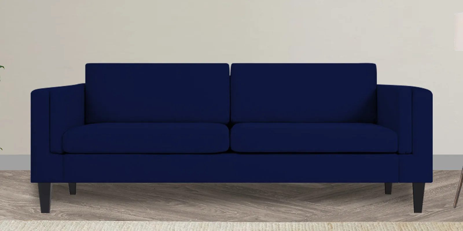 Jasper Velvet 3 Seater Sofa in Dark Blue Colour