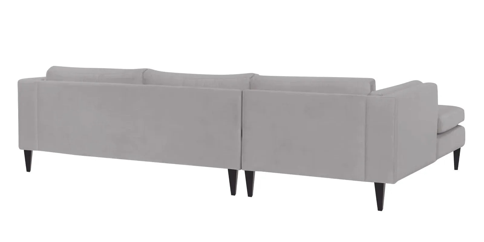 Jasper Velvet LHS Sectional Sofa (3 Lounger) in Concrete grey Colour