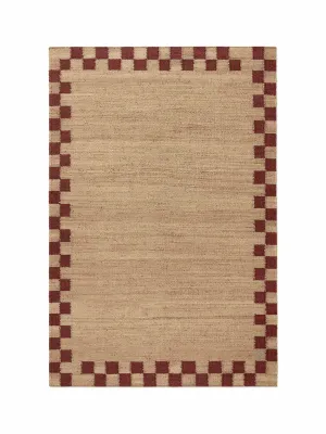 Jute border rug