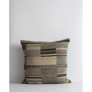 Kentucky Black/Straw Cushion (Wool/Silk)