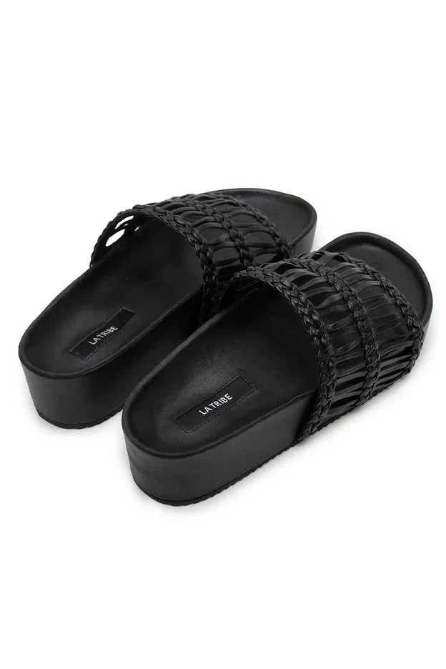 La Tribe - Lou Platform Slide, Black