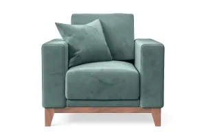 Lucca Armchair Teal Velvet