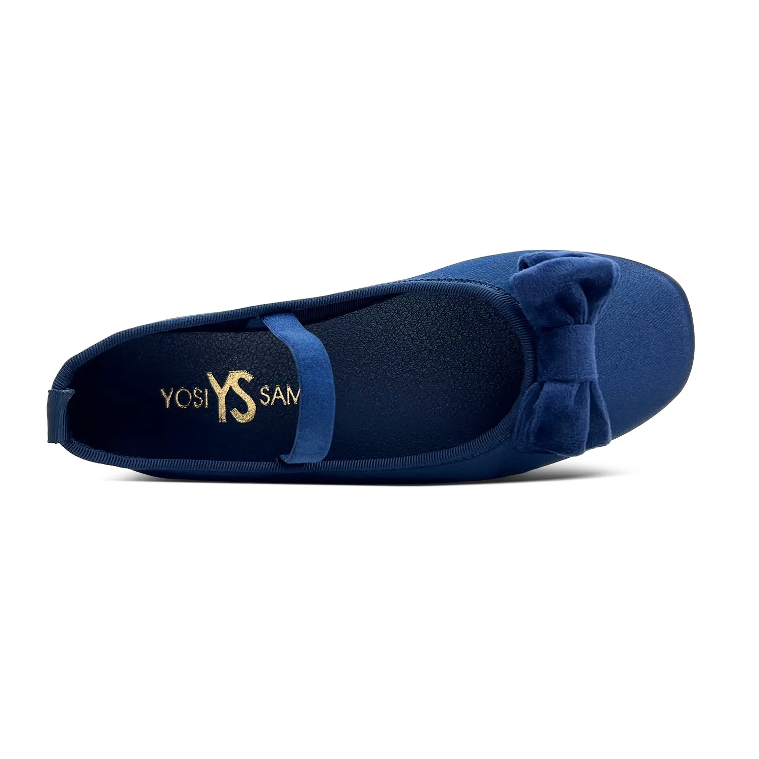 Miss Emory Flat in Navy Satin - Kids