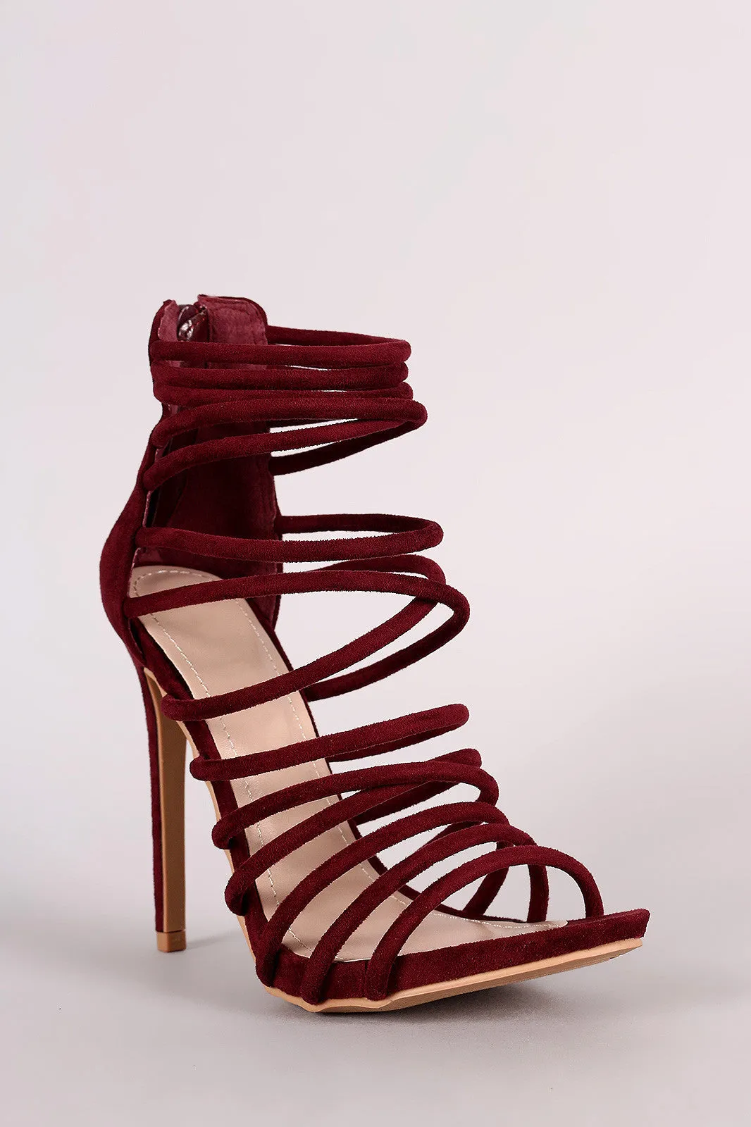 Strappy Open Toe Stiletto Heel