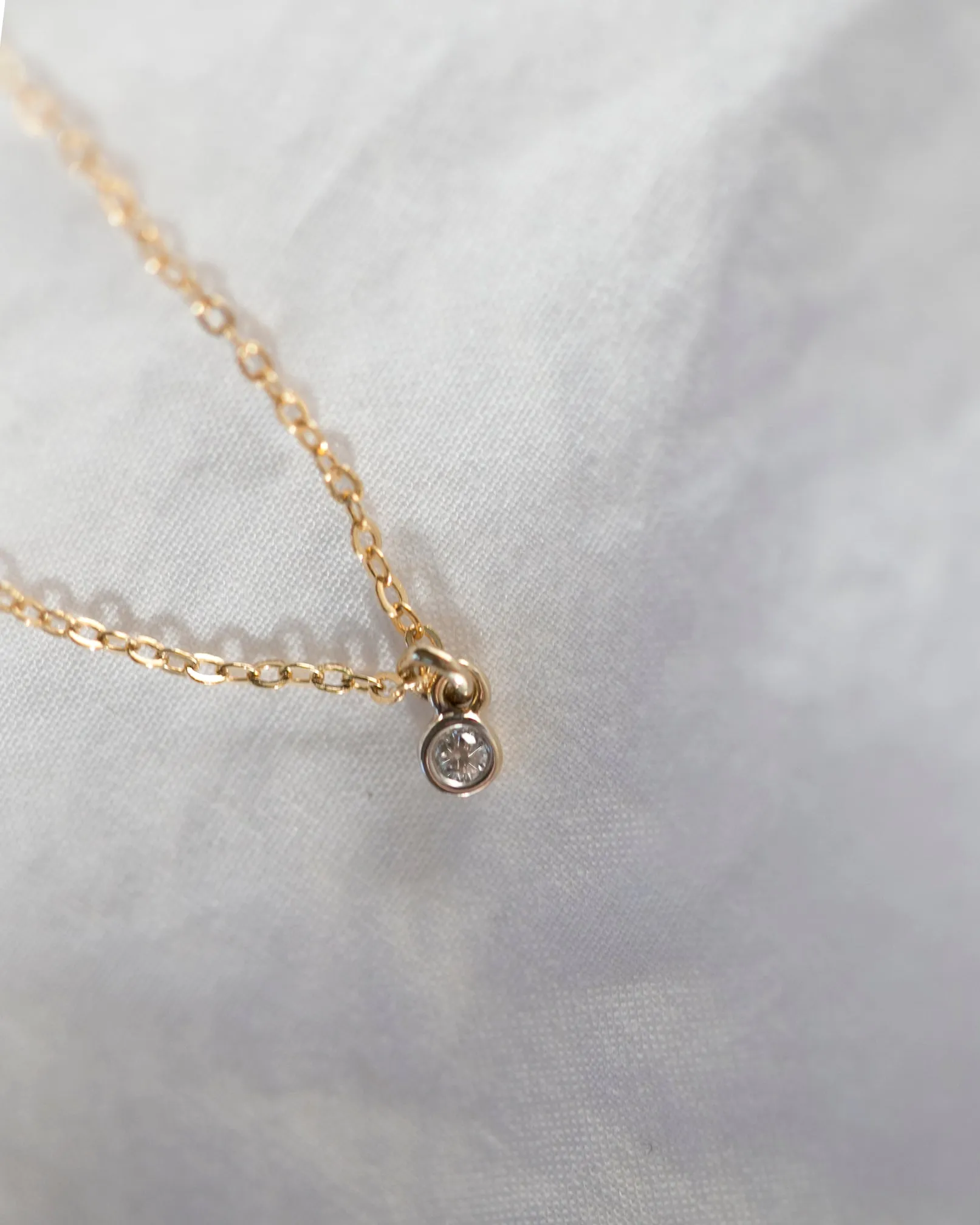 Tiny Diamond Necklace