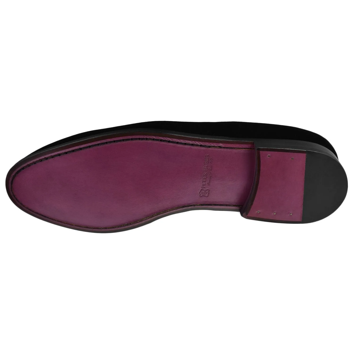 Velvet Plain Toe Tuxedo Shoe