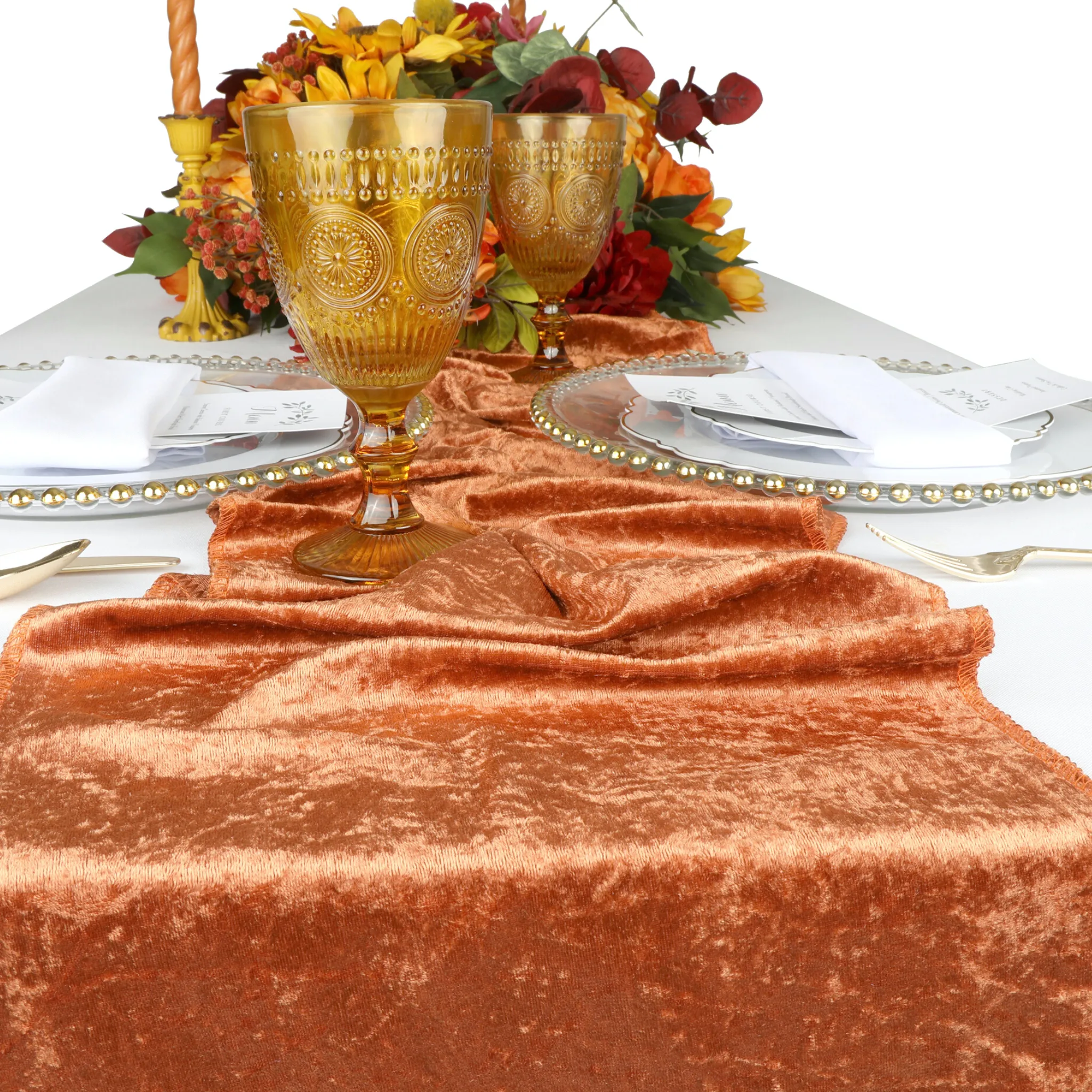 Velvet Table Runner - Terracotta